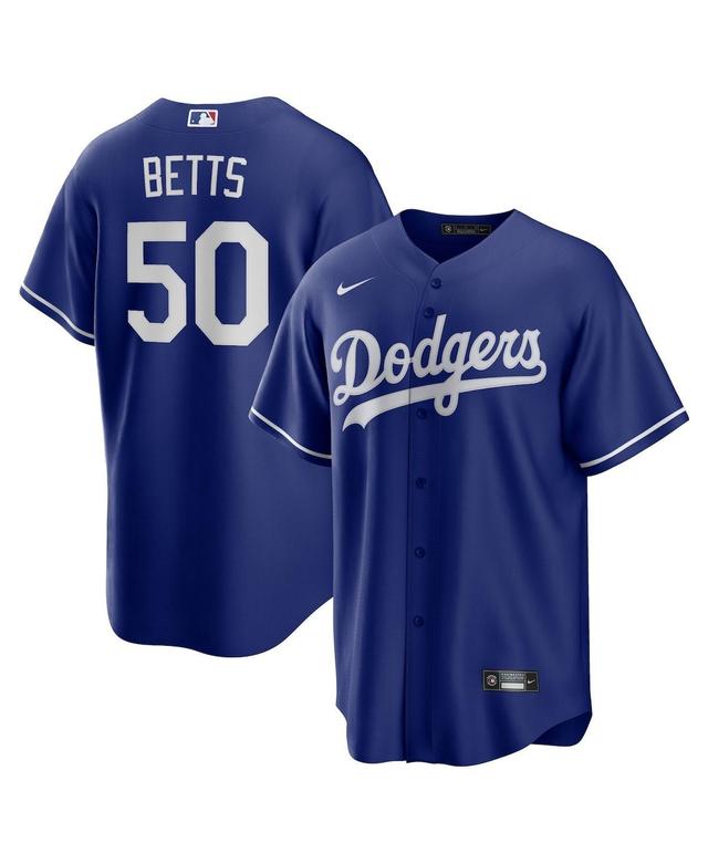 Nike Los Angeles Dodgers Mookie Betts Mens Official Player Replica Jersey - White Product Image