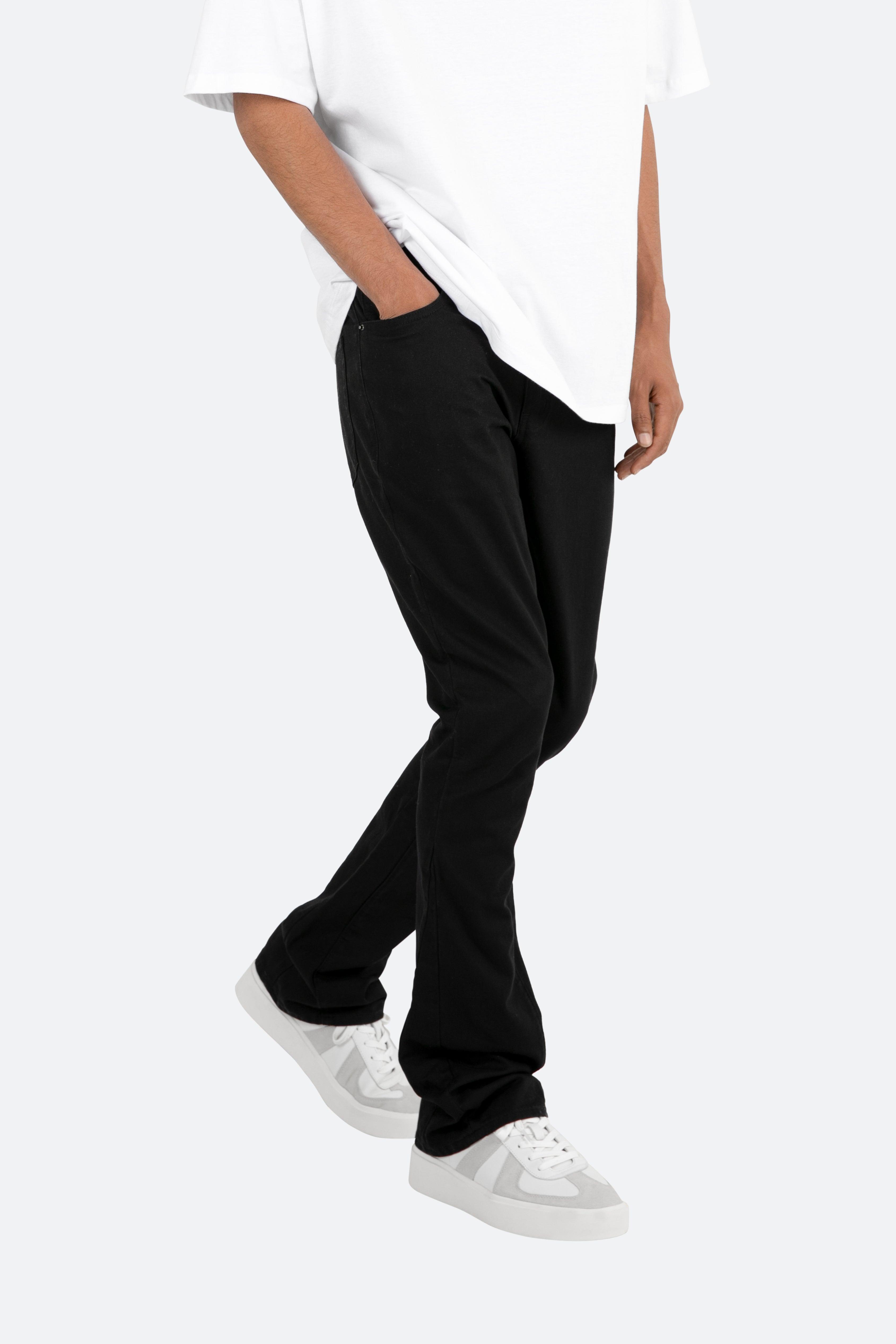 B472 Twill Flare Pants - Black Male Product Image