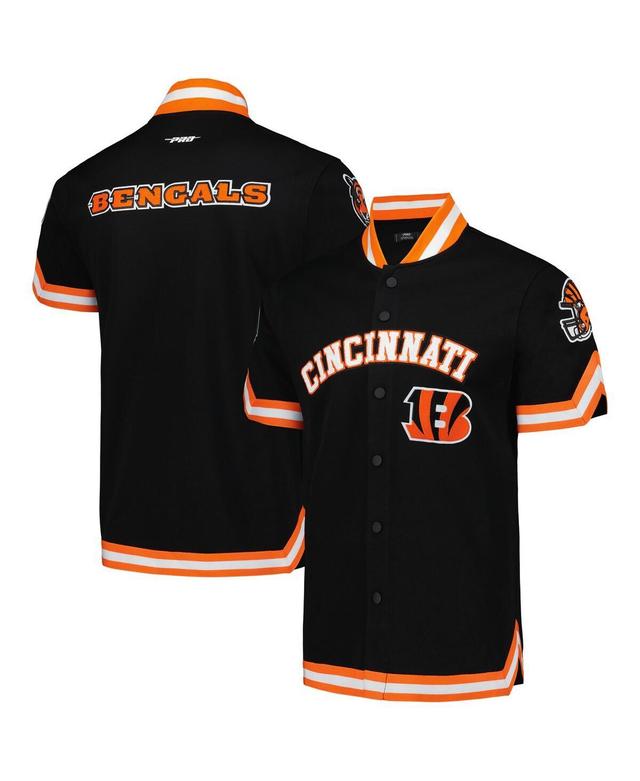 Pro Standard Mens Black Cincinnati Bengals Classic Warm-Up Short Sleeve Full-Snap Jacket Product Image