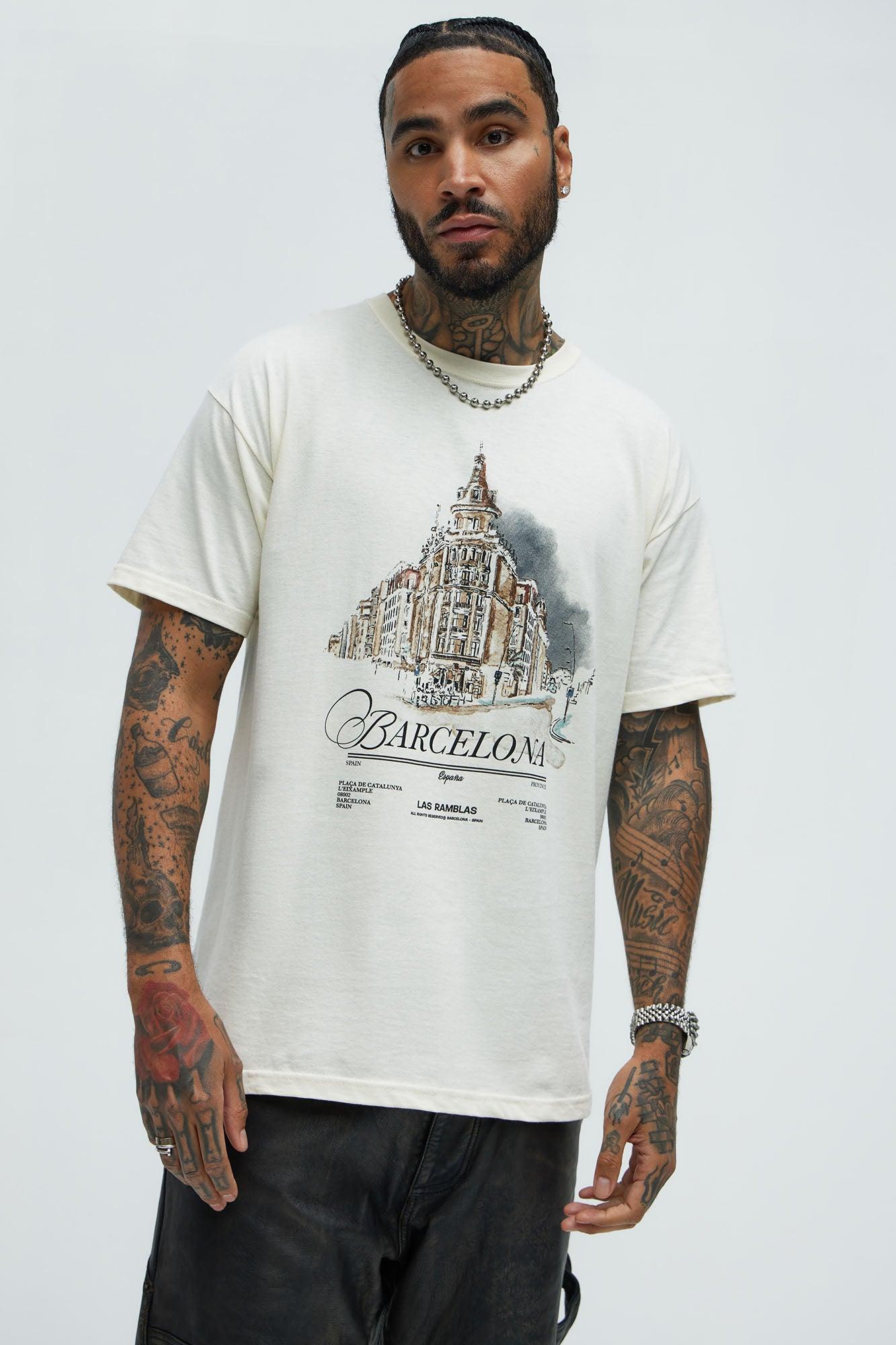 Barcelona Espana Short Sleeve Tee - White Product Image