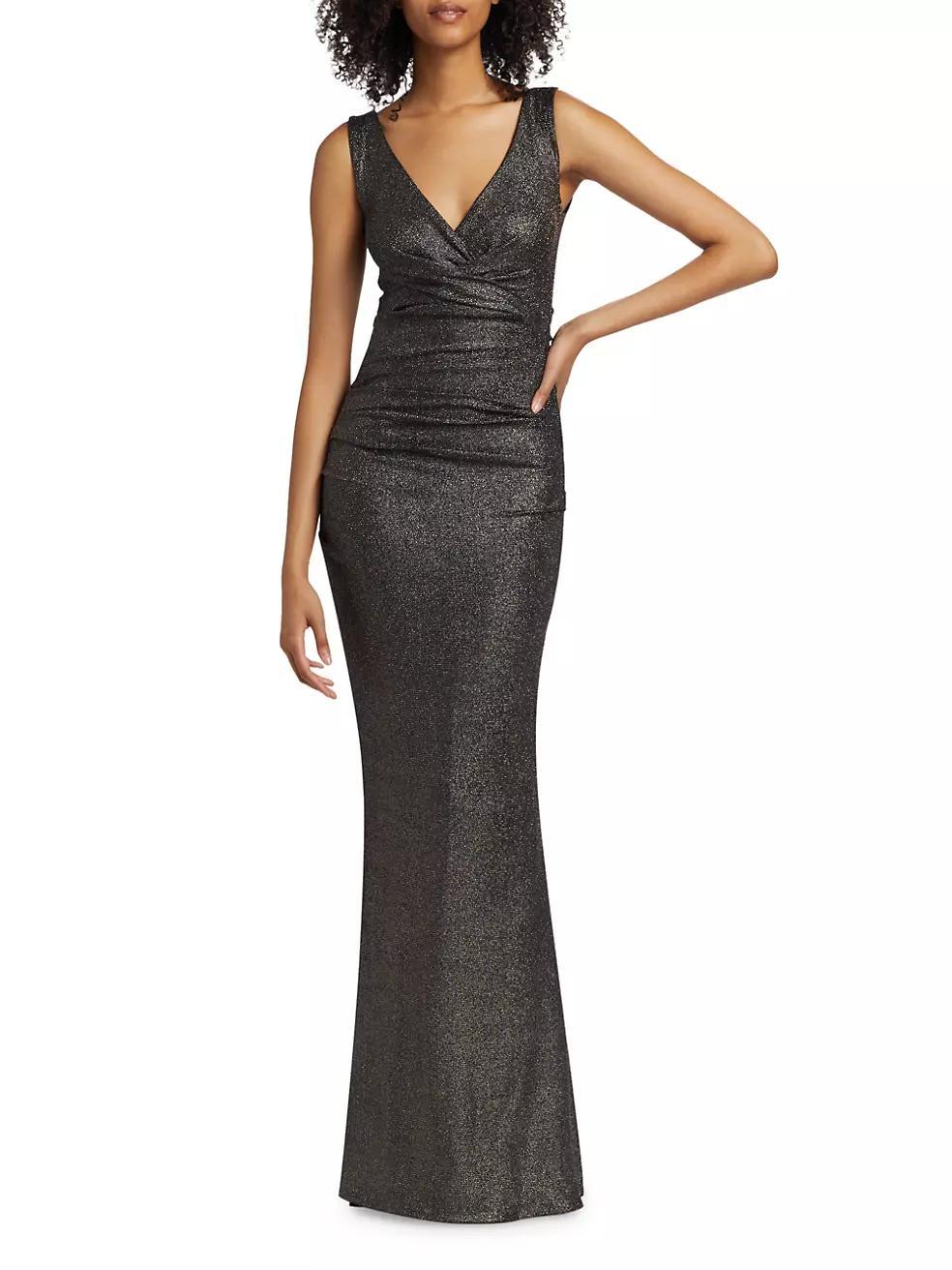 Metallic Jersey Body-Con Gown Product Image