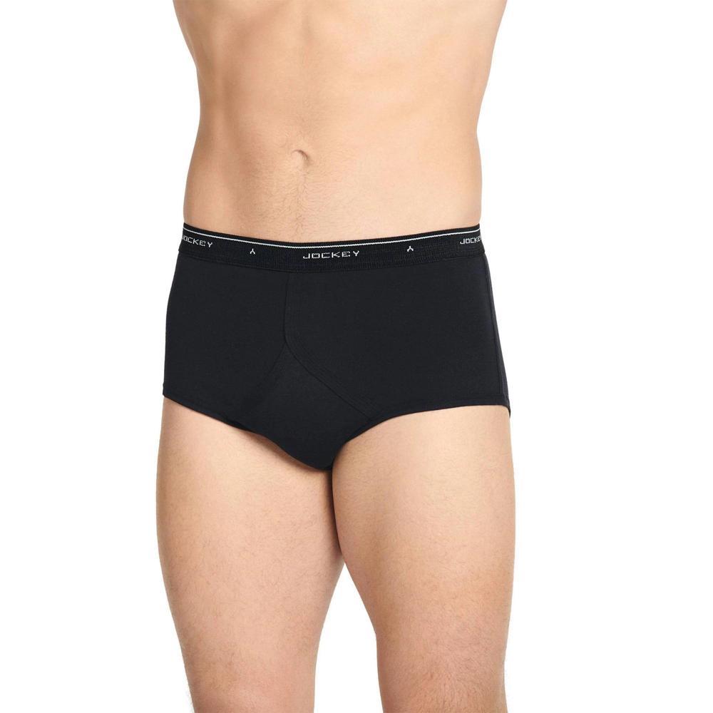 Jockey Men's Classic Full Rise Brief - 3 Pack 40 Black Product Image