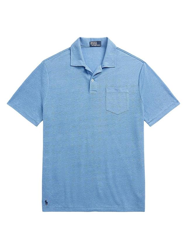 Mens Linen Polo Shirt Product Image