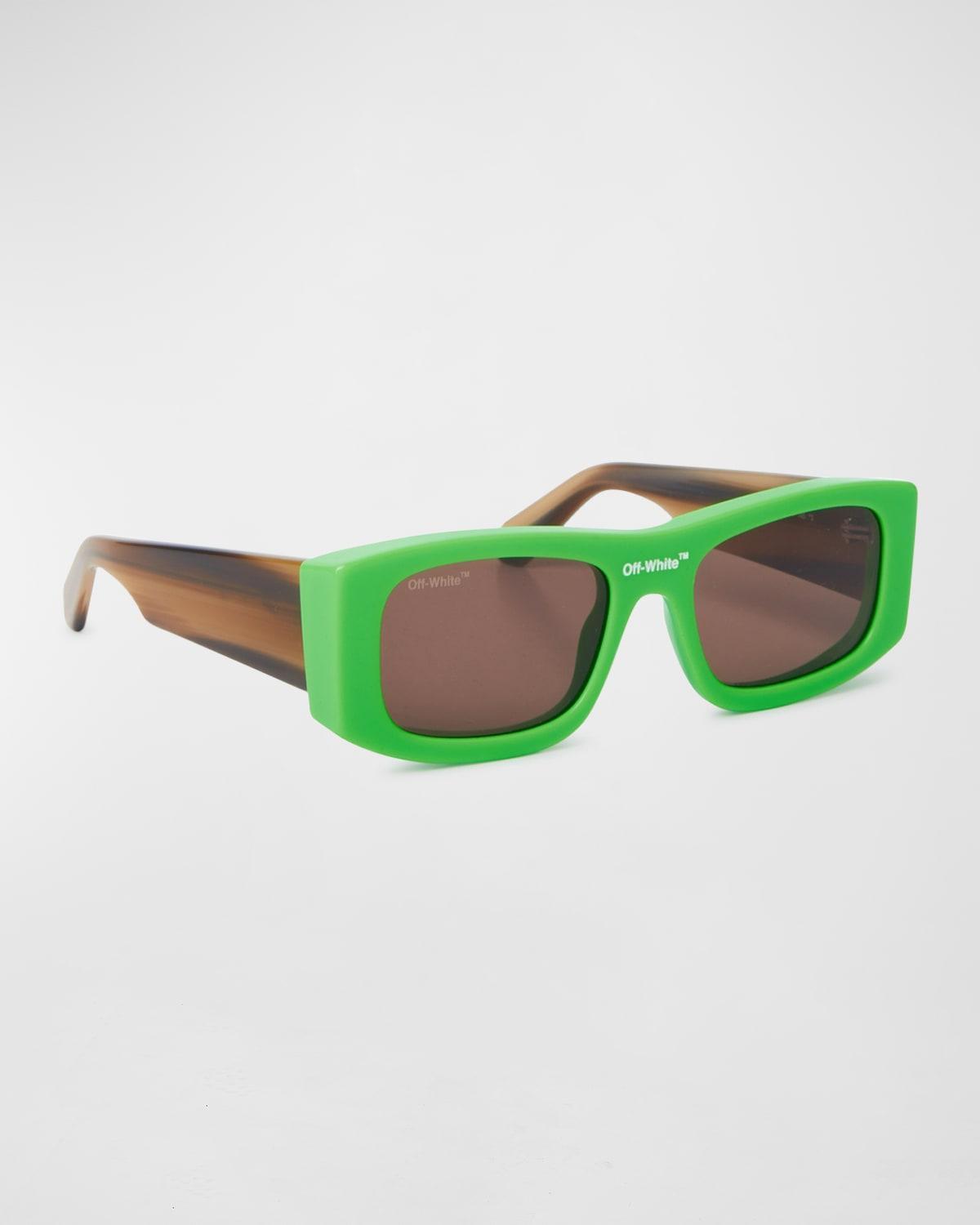 Mens Lucio Logo-Bridge Rectangle Sunglasses Product Image