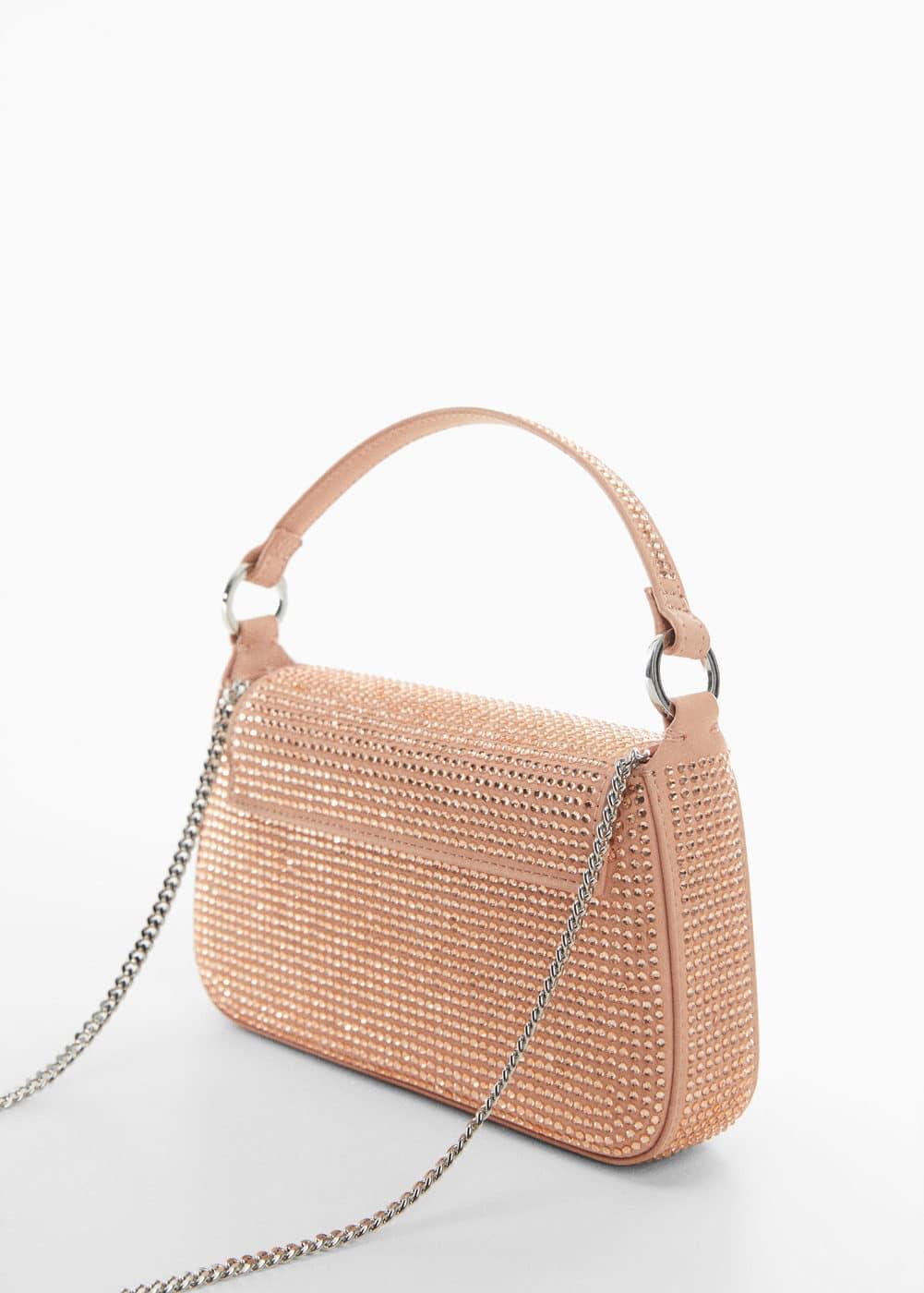 MANGO - Mini rhinestone chain bag - One size - Women Product Image