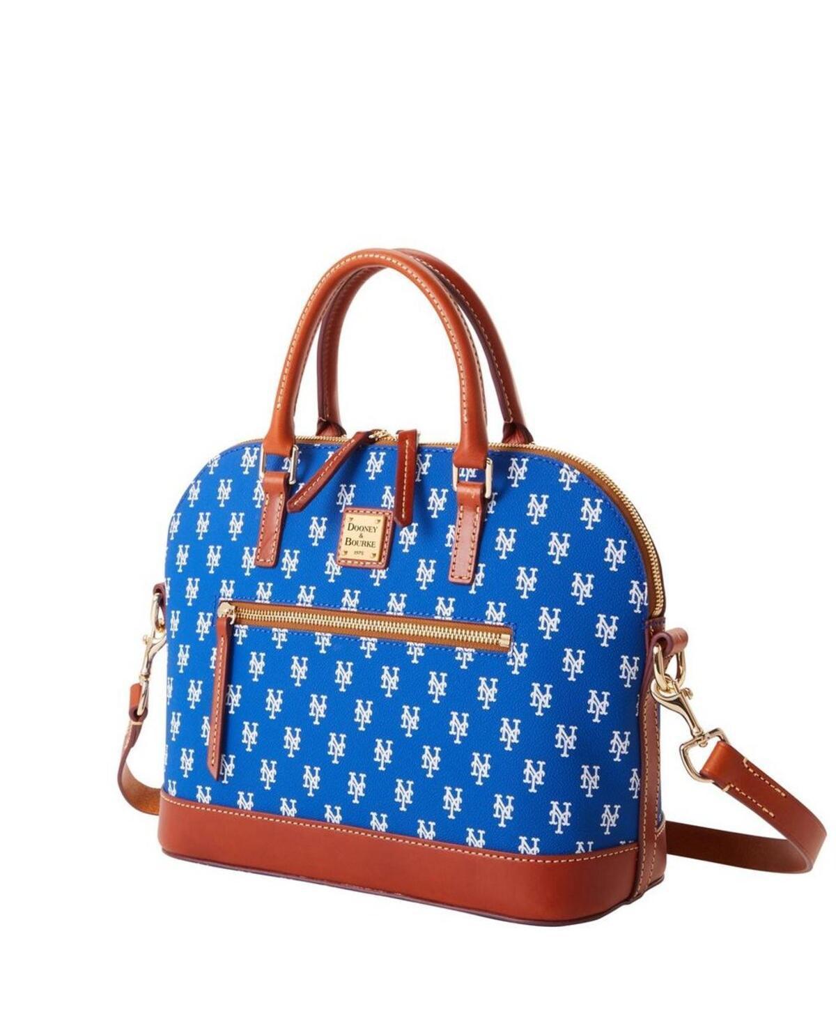 Womens Dooney & Bourke New York Mets Signature Domed Zip Satchel Purse Product Image