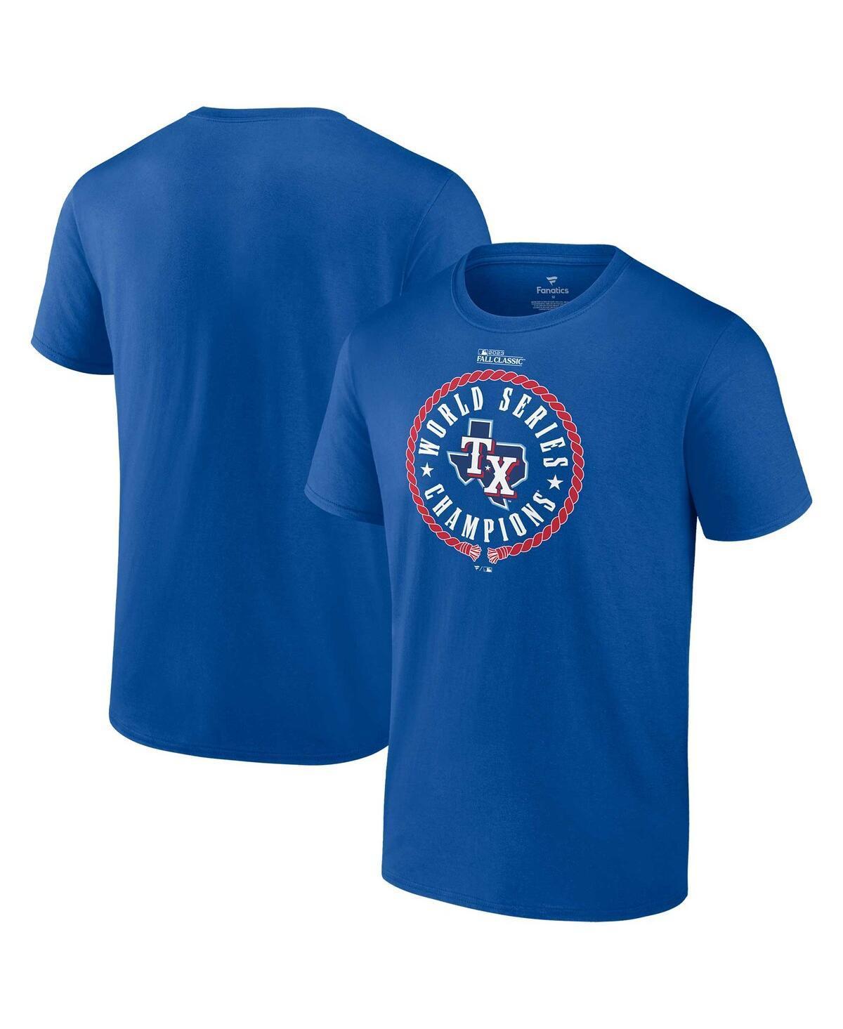 Mens Fanatics Royal Texas Rangers 2023 World Series Champions Stealing Home T-shirt Product Image