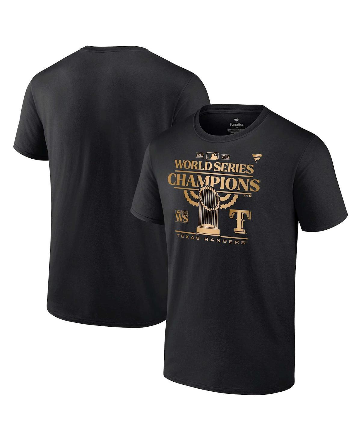 Mens Fanatics Black Texas Rangers 2023 World Series Champions Parade T-shirt Product Image