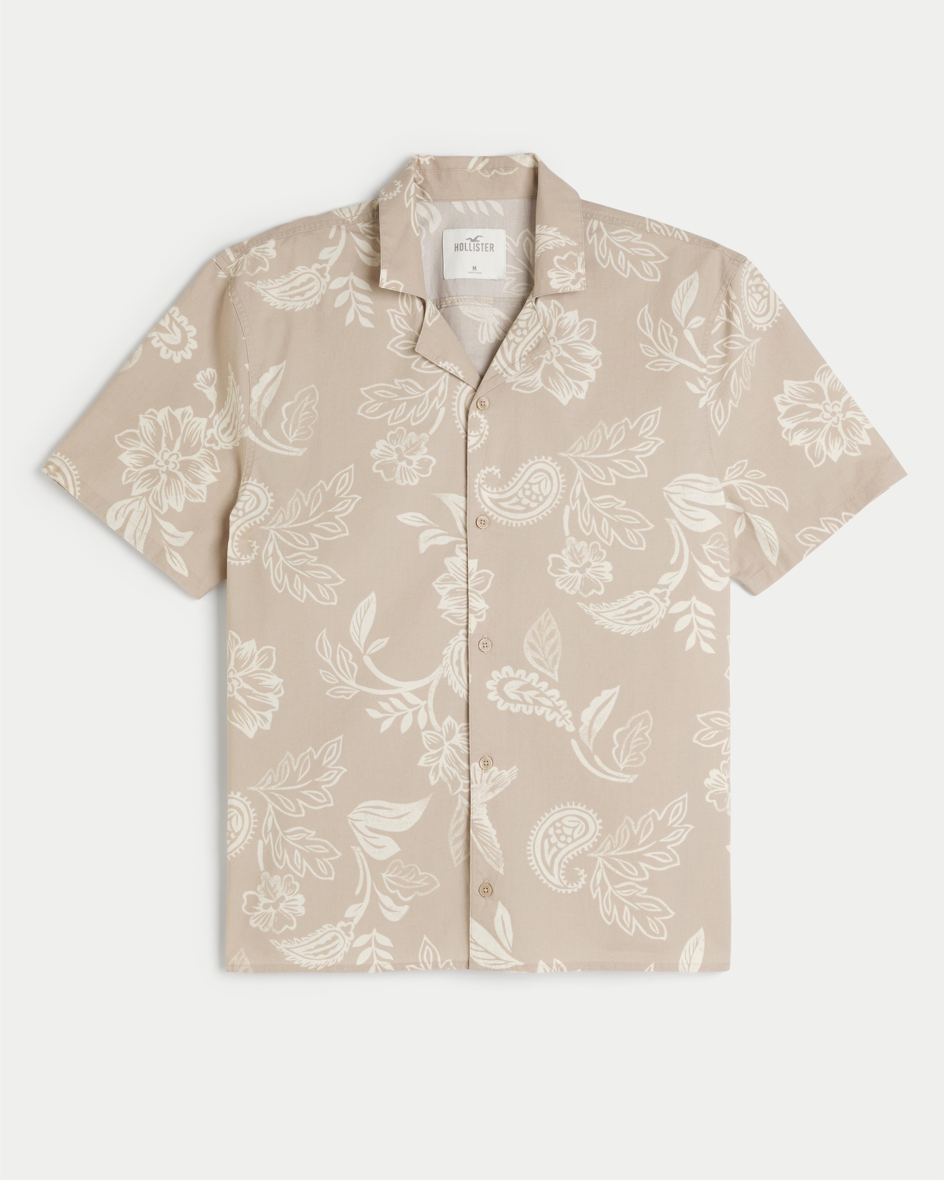 Short-Sleeve Paisley Poplin Shirt Product Image