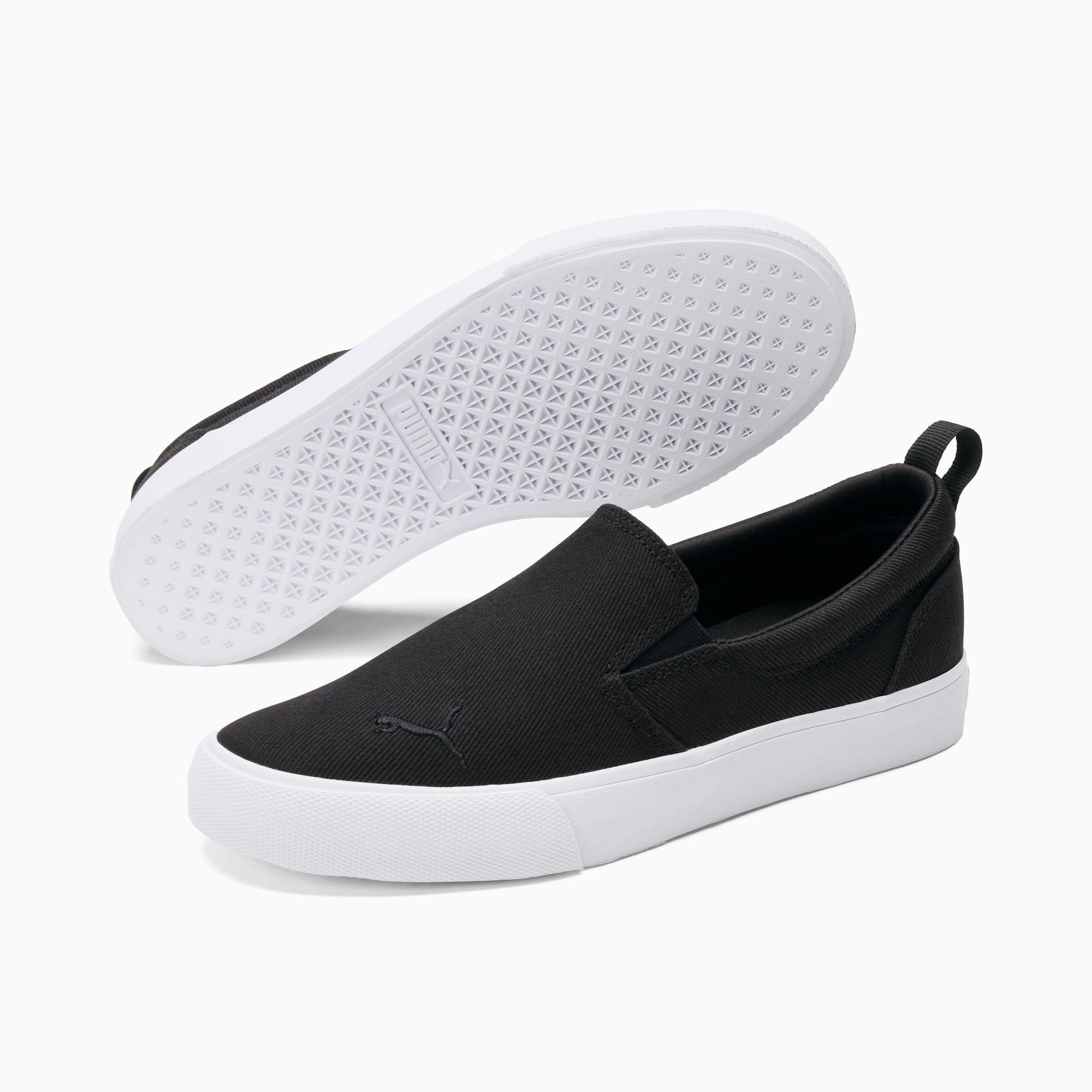 PUMA Bari Slip-On Comfort Women's Shoes in Black/Team Gold Product Image