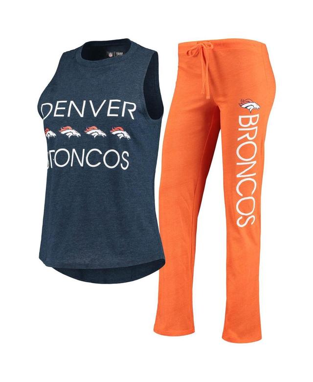 Womens Concepts Sport Orange Denver Broncos Muscle Tank Top and Pants Sleep Set - Orange Product Image