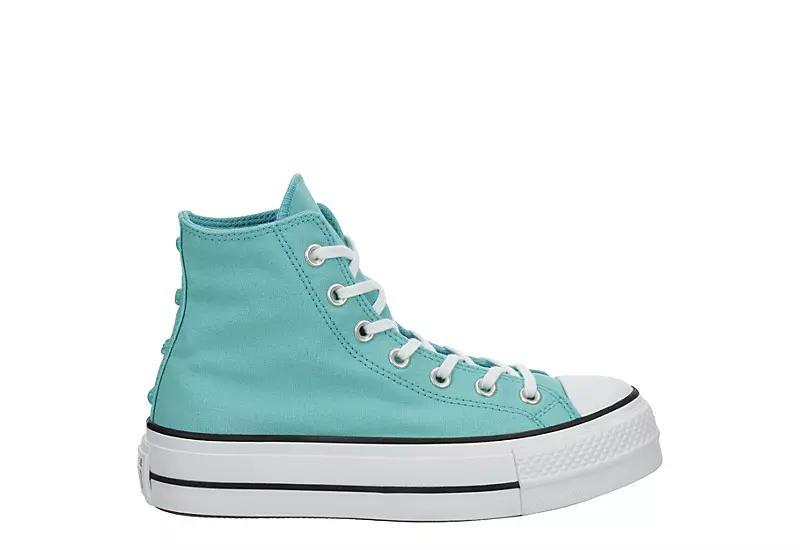 Converse Womens Converse Chuck Taylor All Star Lift Hi - Womens Basketball Shoes Green/Egret/Red Product Image