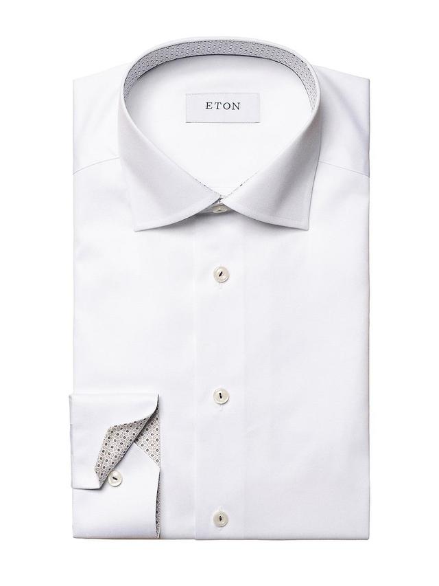 Mens Slim-Fit Geometric Twill Shirt Product Image