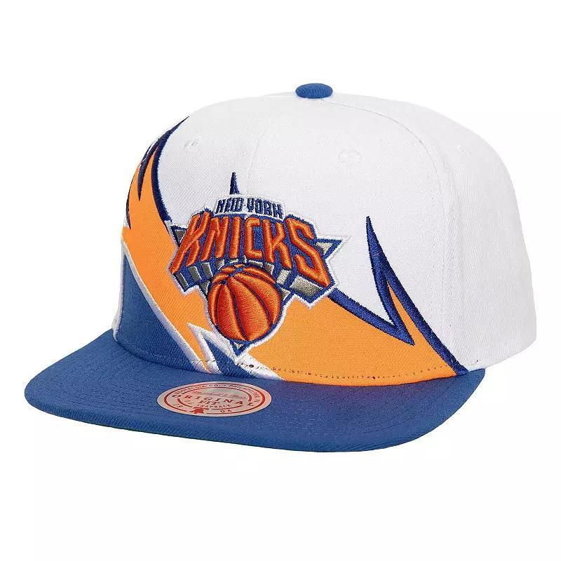 Mens Mitchell & Ness /Blue New York Knicks Waverunner Snapback Hat Product Image