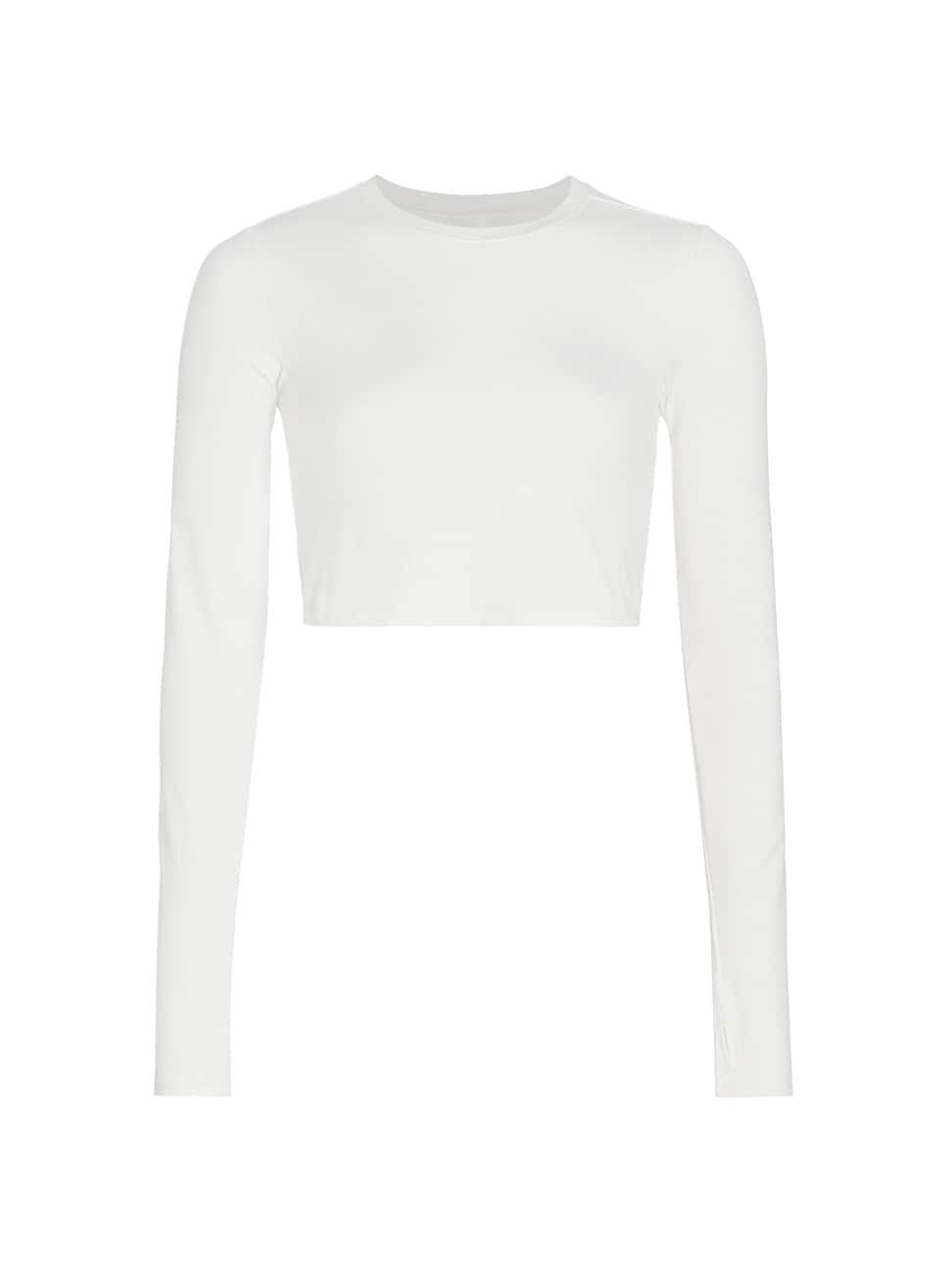 Womens Airweight Long-Sleeve Crop Top Product Image