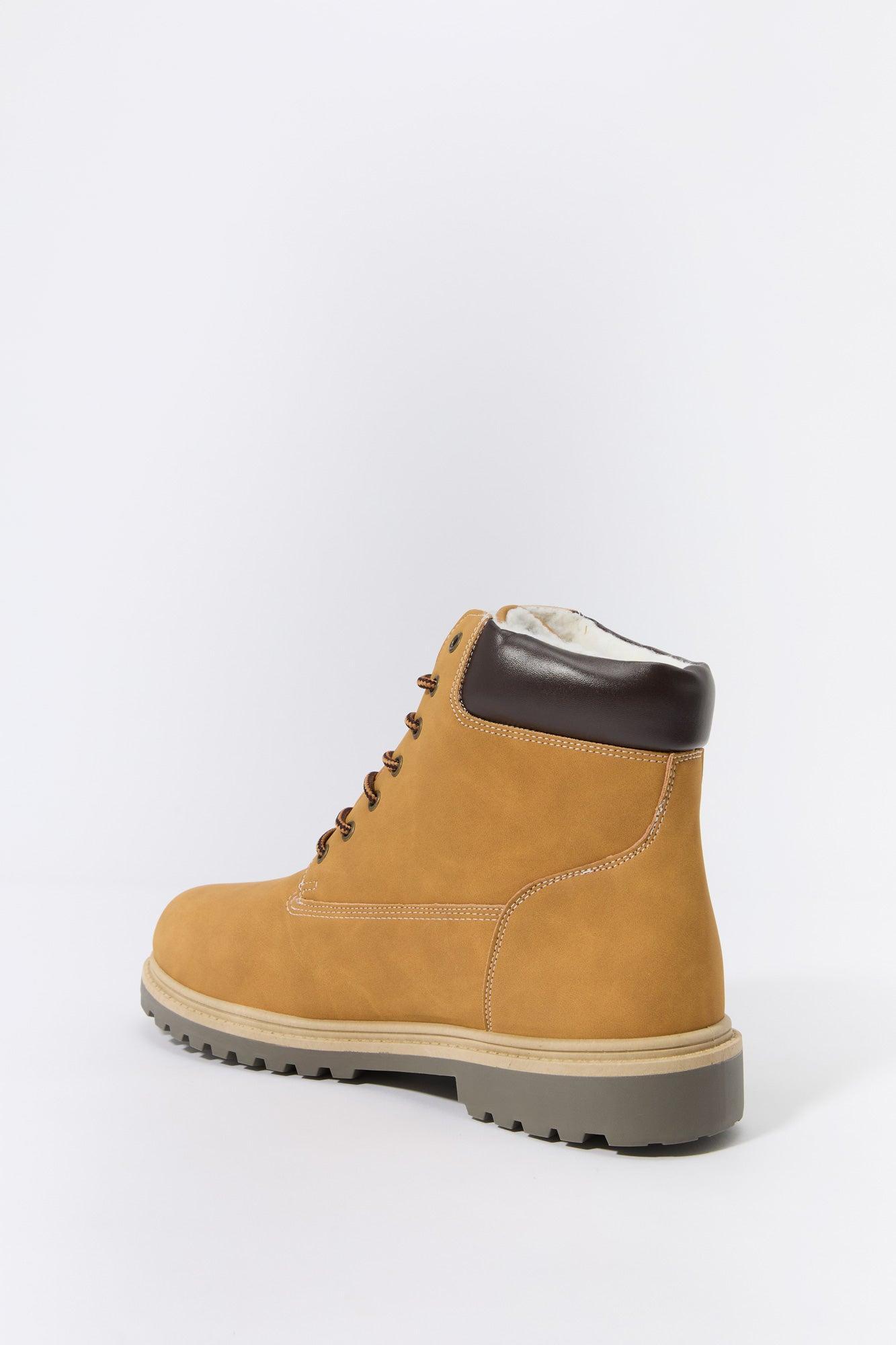 Faux Fur Lined Lace Up Boot Male Product Image