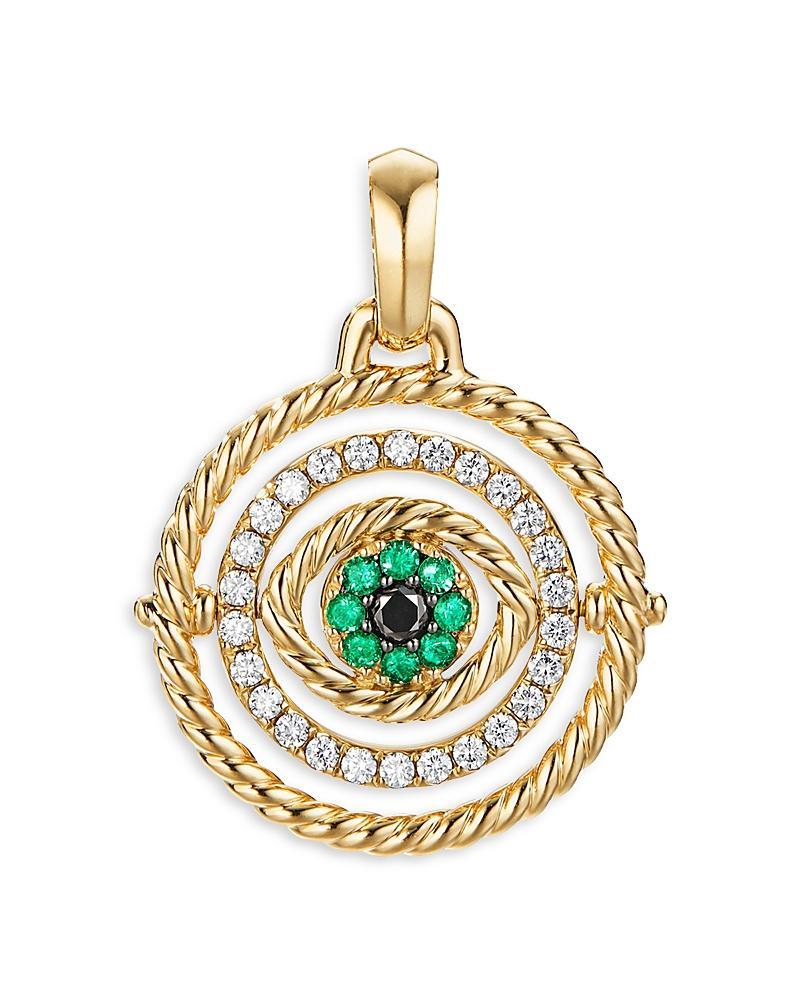 Womens Evil Eye Mobile Amulet In 18K Yellow Gold With Pav Emeralds & Diamonds Product Image