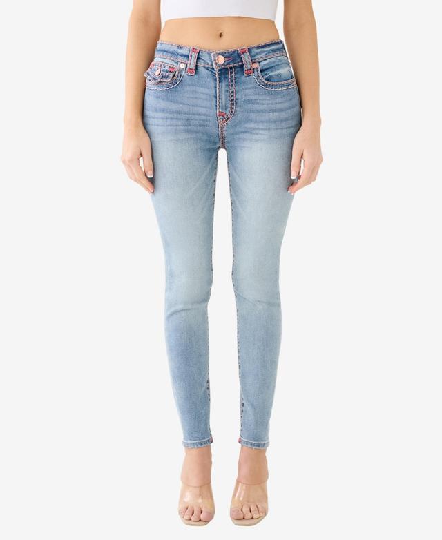 True Religion Womens Jennie Flap Super T Skinny Jeans Product Image