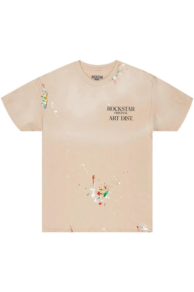 Palmer Beige Graphic T-Shirt Male Product Image