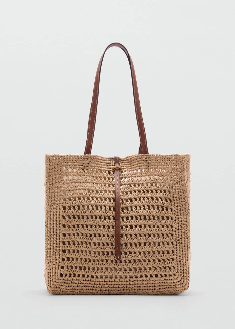 MANGO - Natural fiber shopper bag - One size - Women Product Image