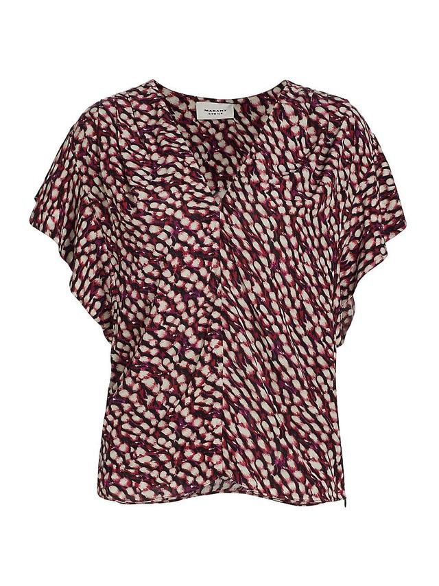 Womens Delocia Abstract-Print Blouse Product Image