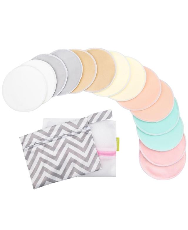 KeaBabies Maternity 14pk Soothe Reusable Nursing Pads for Breastfeeding, 4-Layers Organic Breast Pads, Washable Nipple Pads Product Image