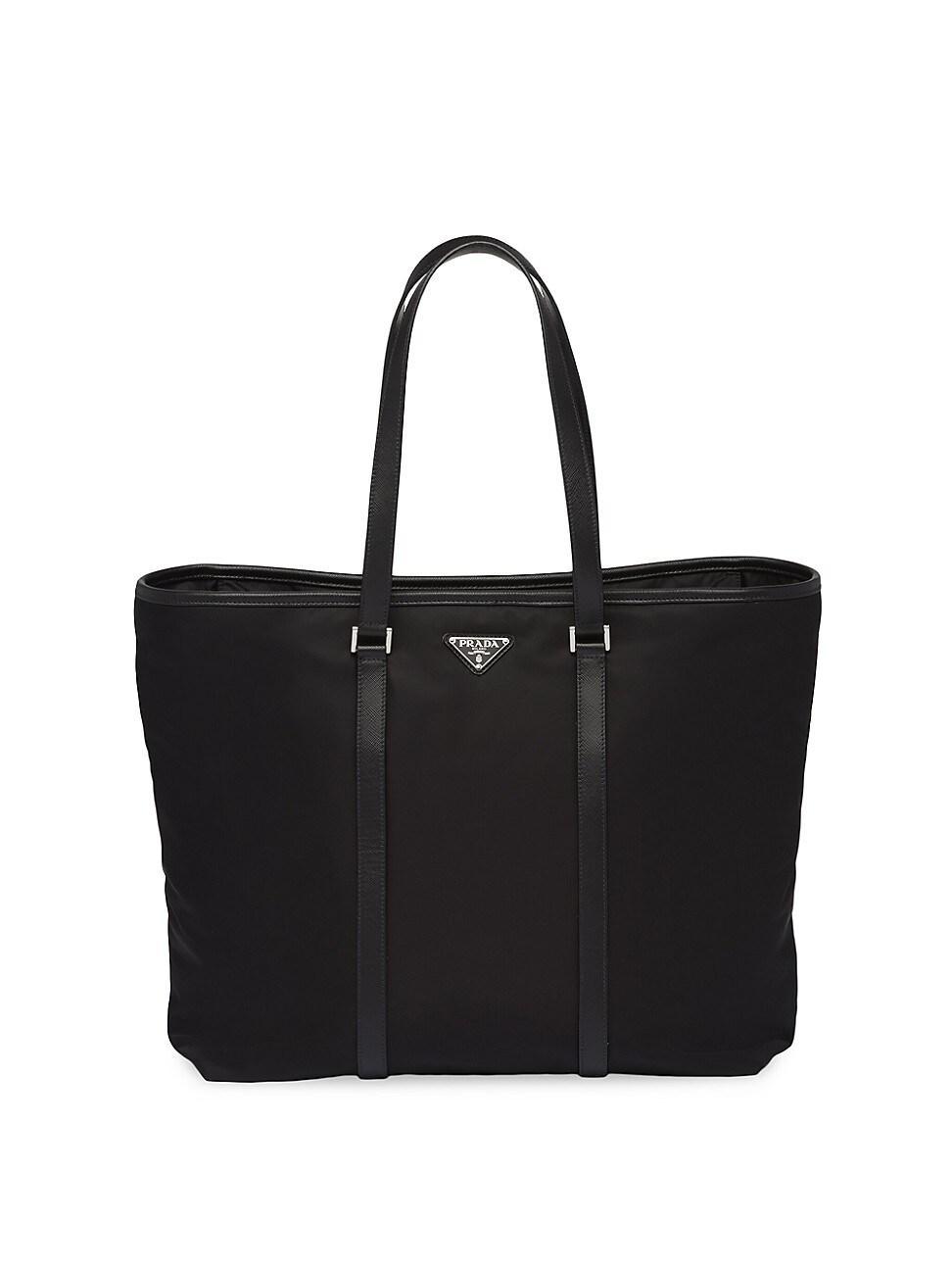 Mens Re-Nylon And Saffiano Leather Tote Bag Product Image