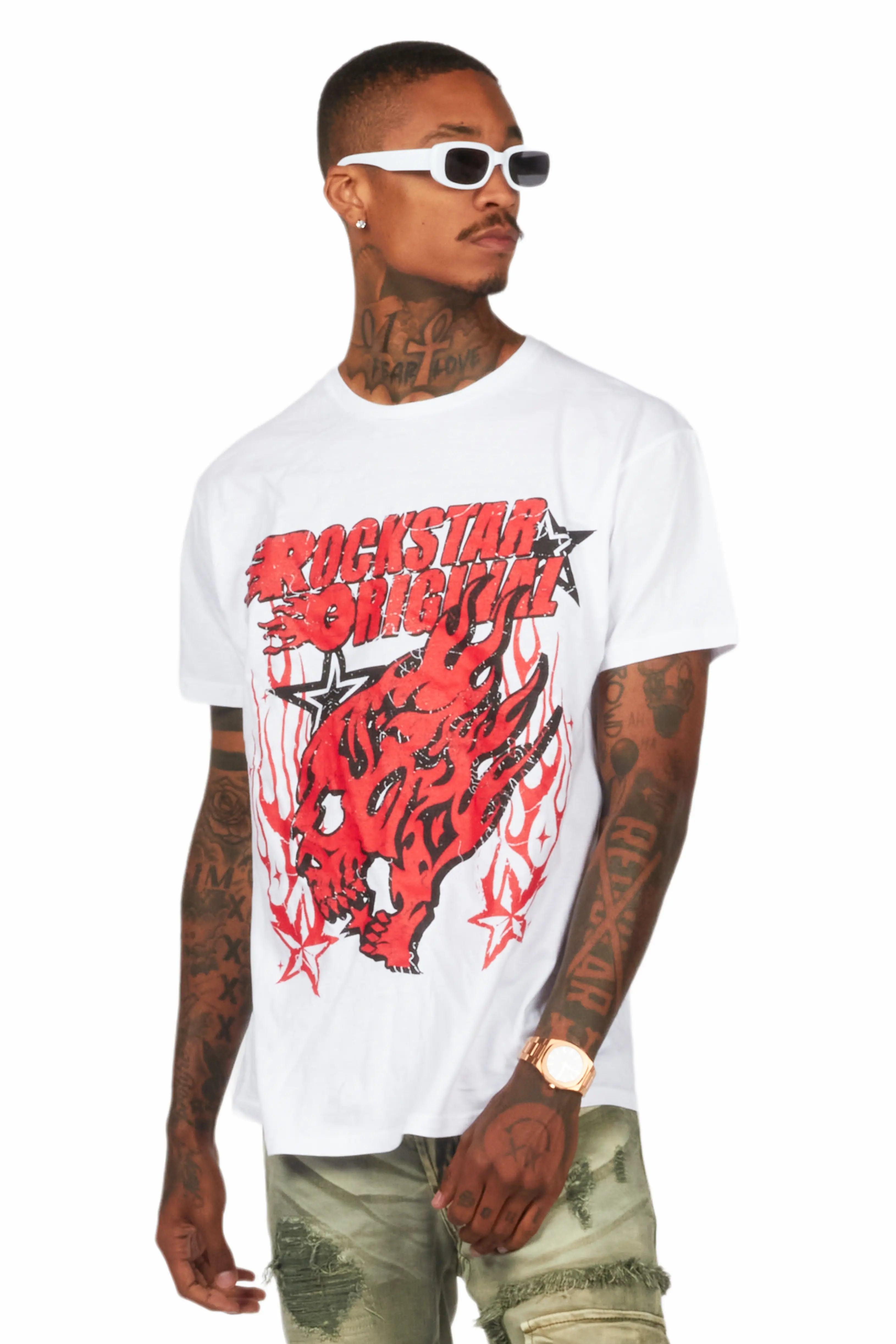 Smitty White/Red Graphic T-Shirt Male product image