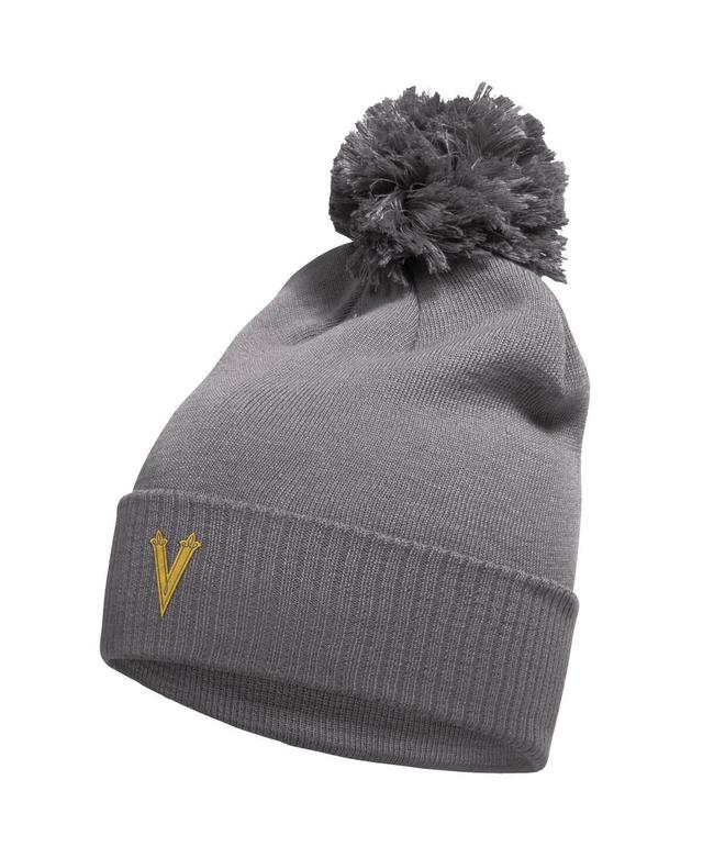 Mens adidas Vegas Golden Knights Charcoal 2024 Nhl Winter Classic Cuffed Knit Hat with Pom Product Image