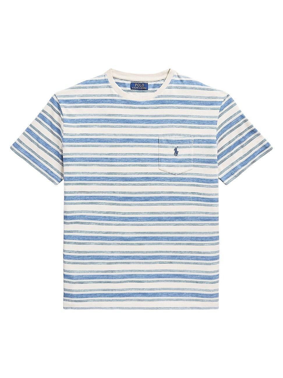 Mens Striped Cotton T-Shirt Product Image