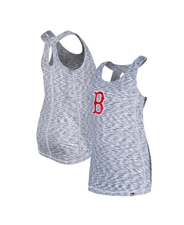 Womens New Era Boston Red Sox Space Dye Keyhole Back Tank Top Blue Product Image