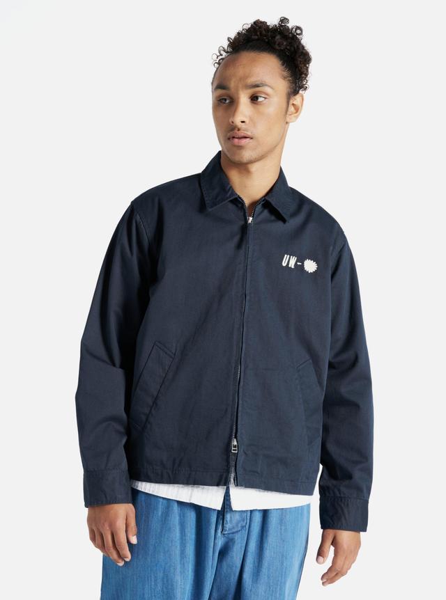 Universal Works Windcheater in Navy Embroidered Twill Product Image