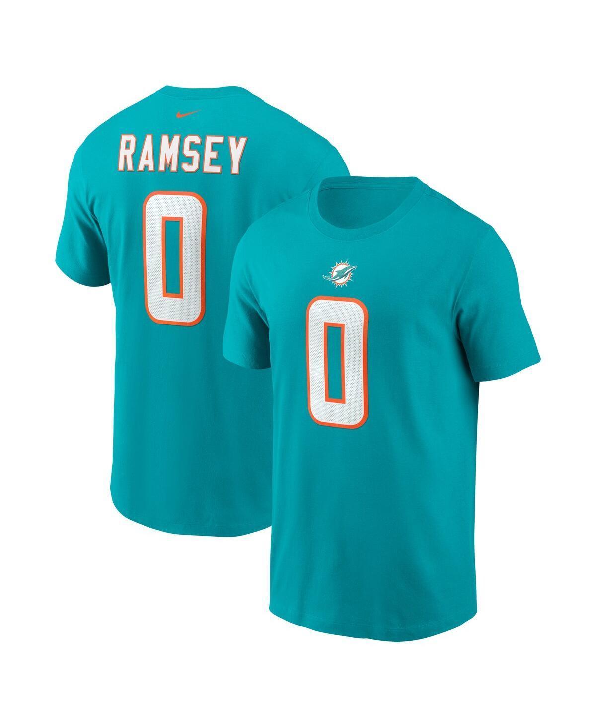 Mens Nike Jalen Ramsey Aqua Miami Dolphins Player Name & Number T-Shirt Turquoise A Product Image