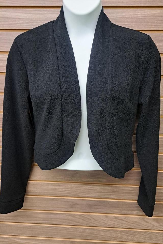 Black Open TextuRed Blazer Product Image