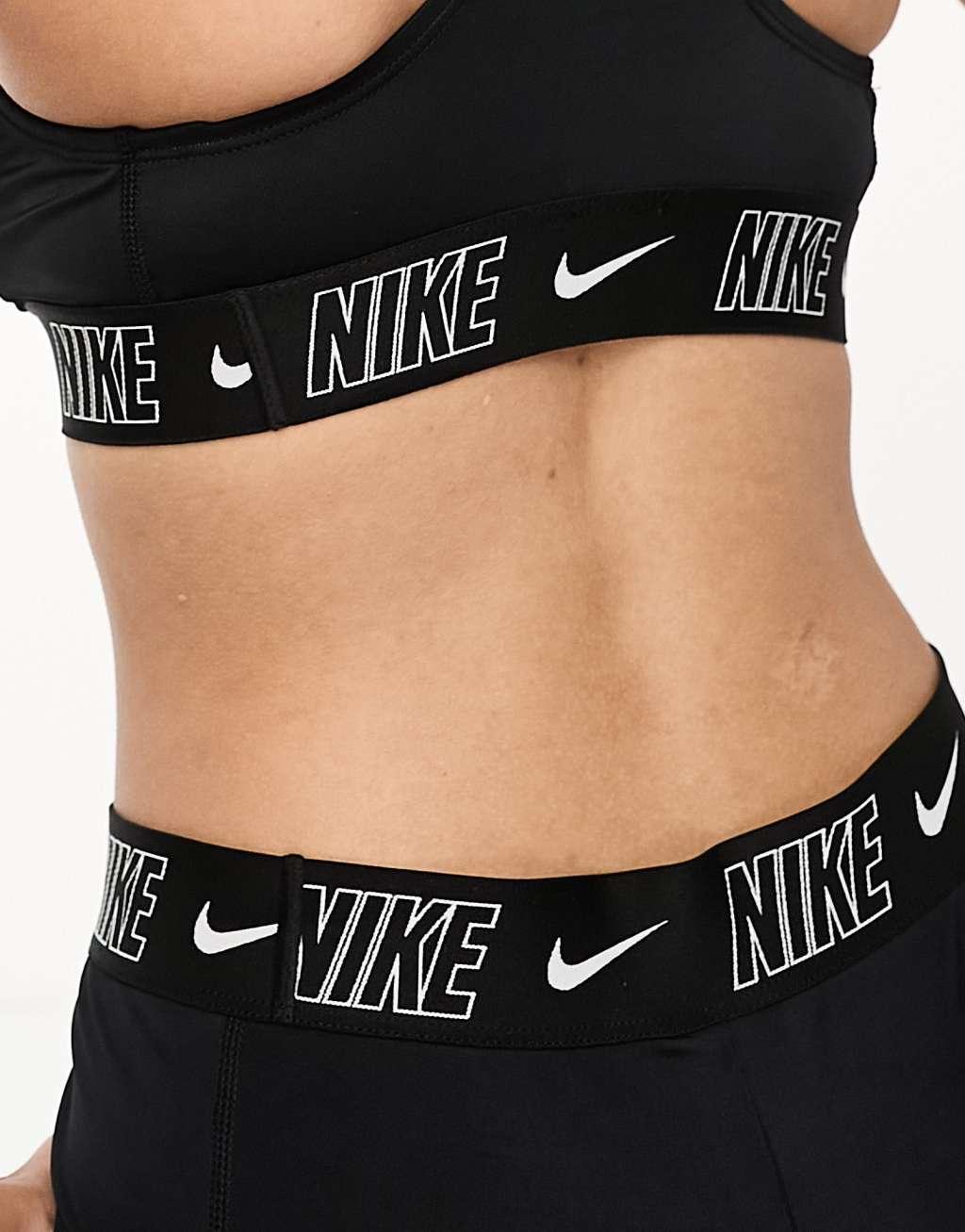 Nike Swimming Fusion crossback bikini top in black Product Image