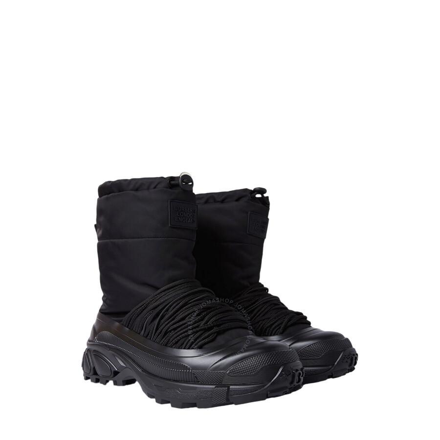 Man Ankle Boots Black Size 10 Textile Fibers Product Image