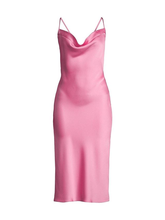 Satin Bias-Cut Midi-Dress Product Image