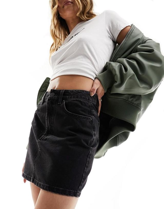 ASOS DESIGN denim high waist mini skirt Product Image