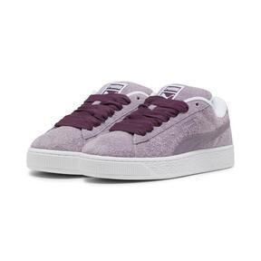 PUMA Suede XL Hairy Sneakers Women in Pale Plum/White Product Image