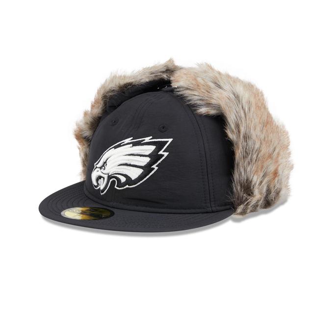 Philadelphia Eagles Winter Dog Ear Retro Crown 59FIFTY Fitted Hat Male Product Image