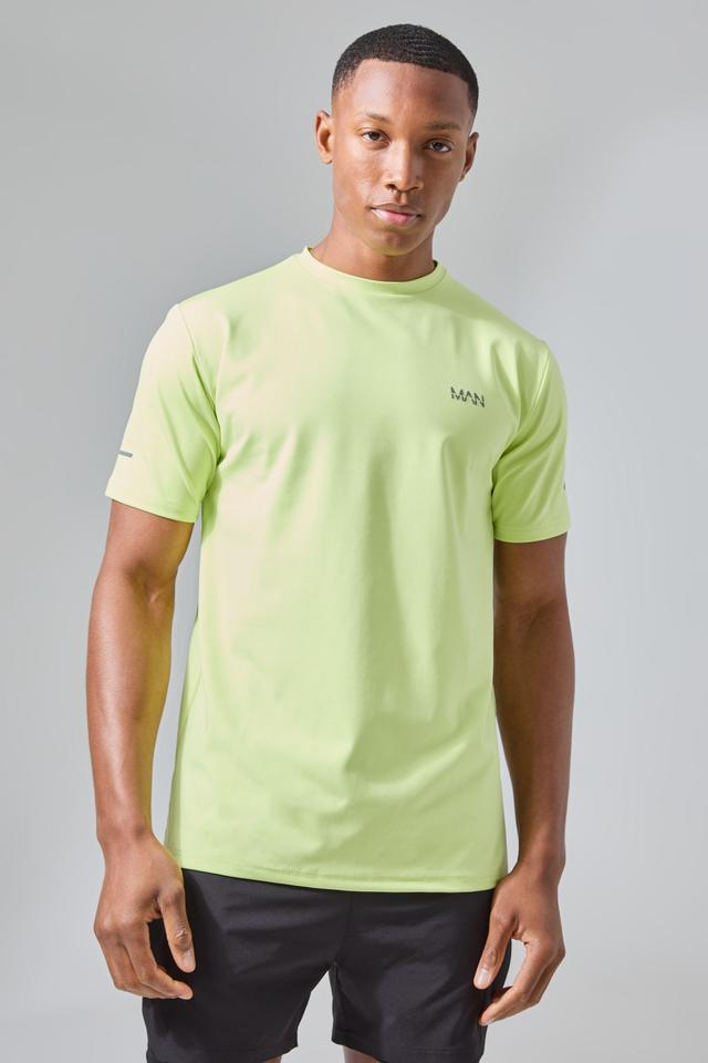 Mens Green Man Active Performance T-shirt, Green Product Image