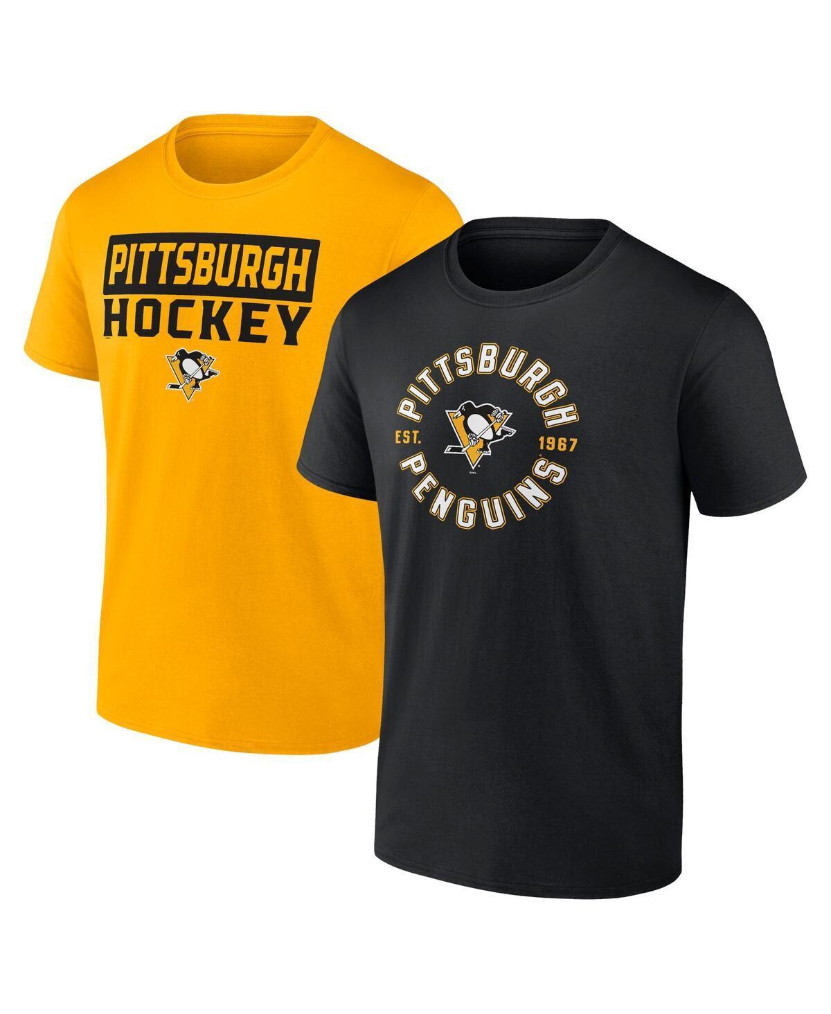 Mens Fanatics Branded Pittsburgh Penguins Serve T-Shirt Combo Pack Product Image