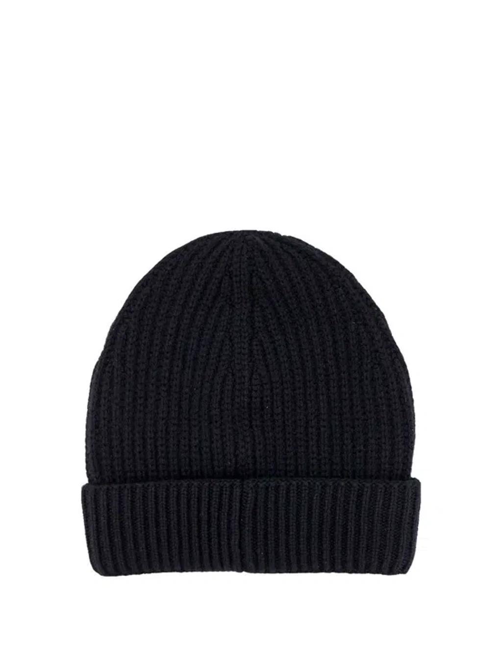 Dg Logo Patch Knitted Beanie In Black Product Image