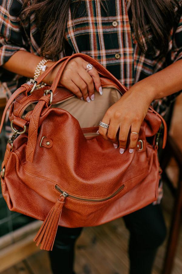 Simply Grand Faux Leather Tote In Maple Product Image