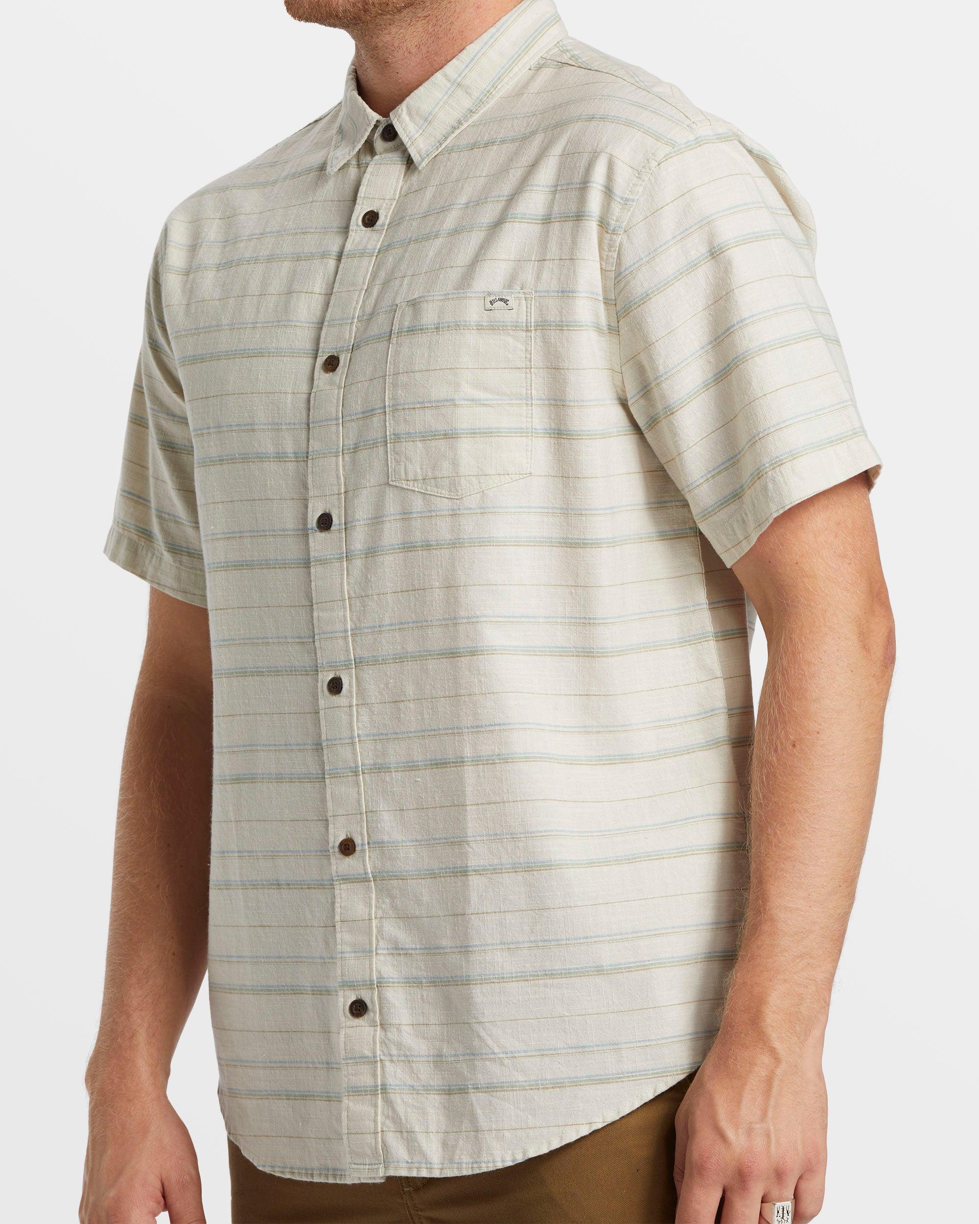 All Day Stripe Short Sleeve Shirt - Sage Male Product Image