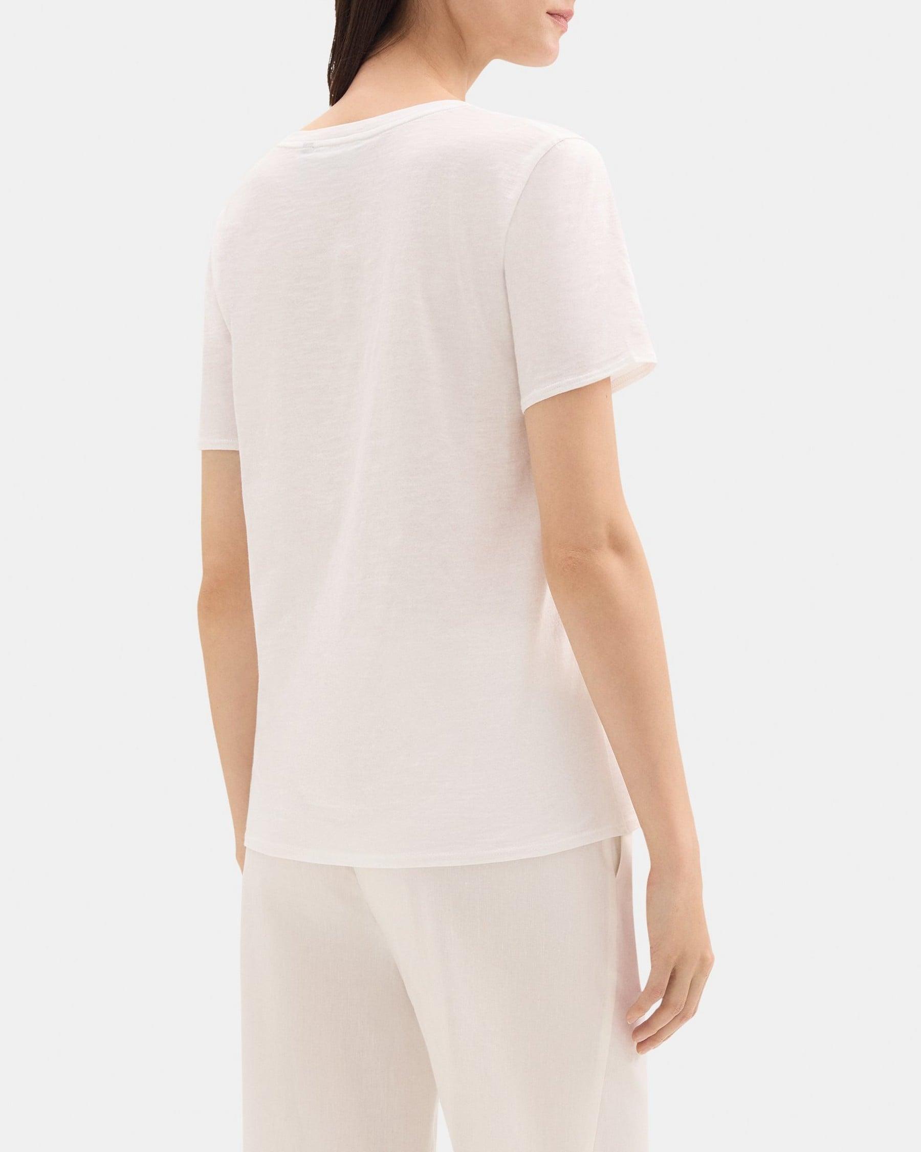 V-Neck Tee in Slub Cotton Product Image