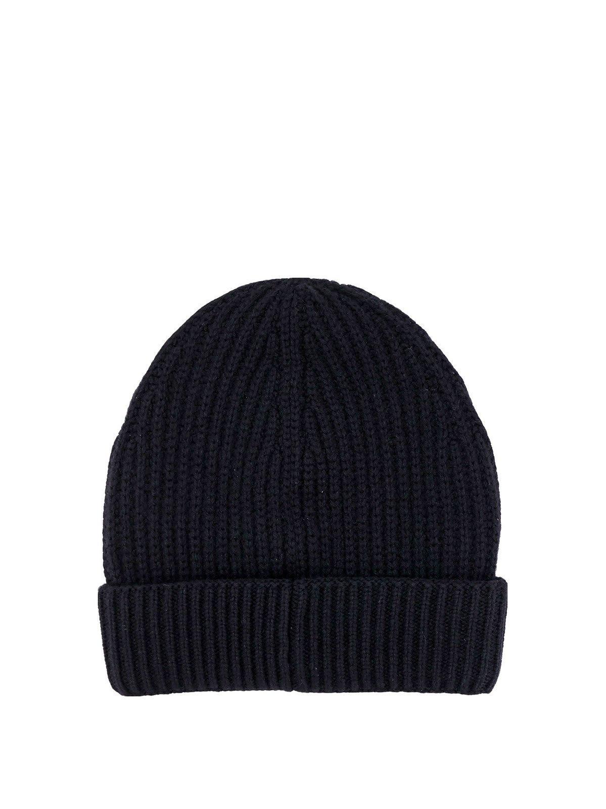 Dg Logo Patch Knitted Beanie In Black Product Image