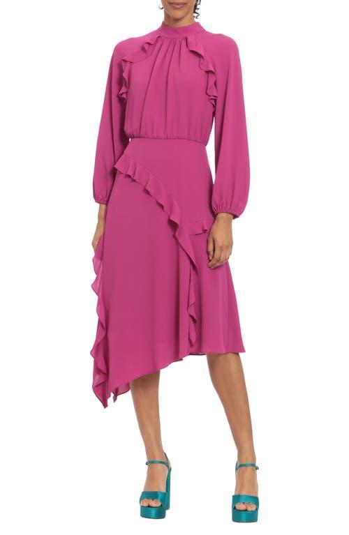 DONNA MORGAN FOR MAGGY Ruffle Long Sleeve Midi Dress Product Image