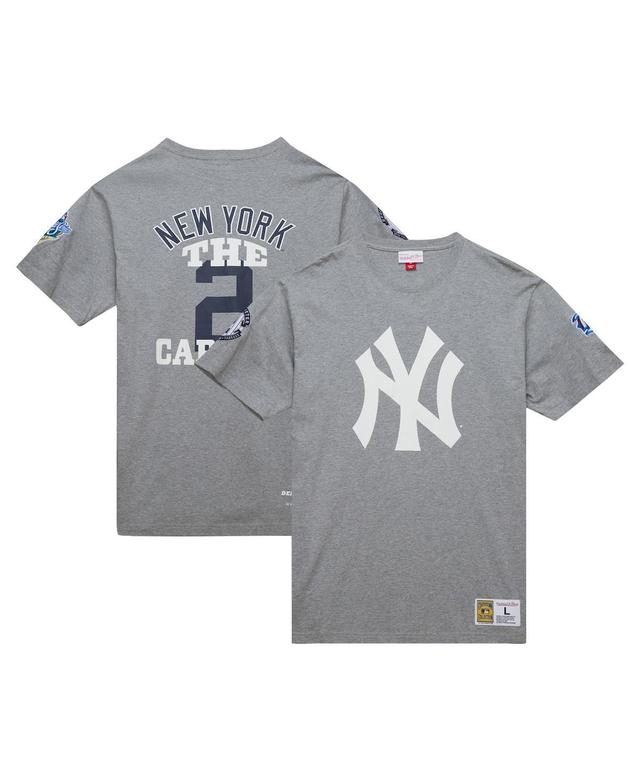 Mitchell & Ness Mens Derek Jeter Heather Gray New York Yankees Cooperstown Collection Legends T-Shirt Product Image