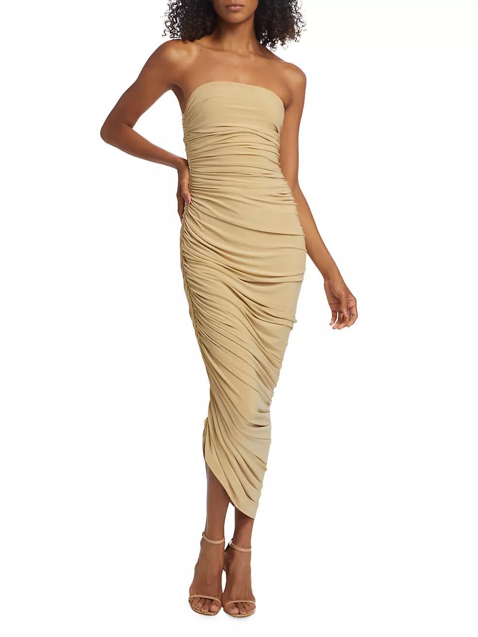 Diana Ruched Strapless Gown Product Image